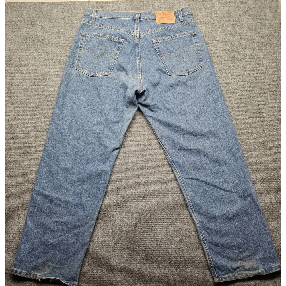 Levis 569 Loose Straight Fit Jeans Mens 36x30 Blue Denim Made in USA Vintage